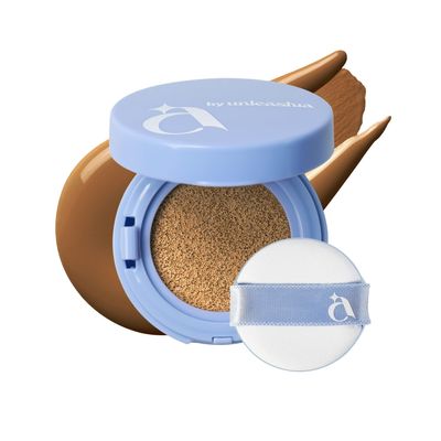 [A by Unleashia] Hey Dew Blue Cushion | 26 Shades, Compact Size, Triple Functional (Toning, Anti-Wrinkle, UV Protection), Buildable Coverage & Radiant, Dewy Finish (35N Bronzedew)