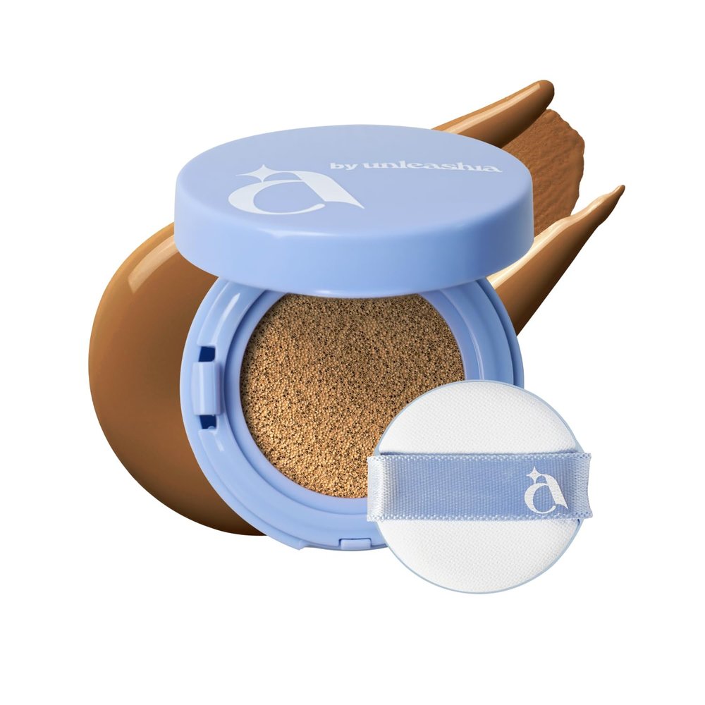 [A by Unleashia] Hey Dew Blue Cushion | 26 Shades, Compact Size, Triple Functional (Toning, Anti-Wrinkle, UV Protection), Buildable Coverage & Radiant, Dewy Finish (35N Bronzedew)