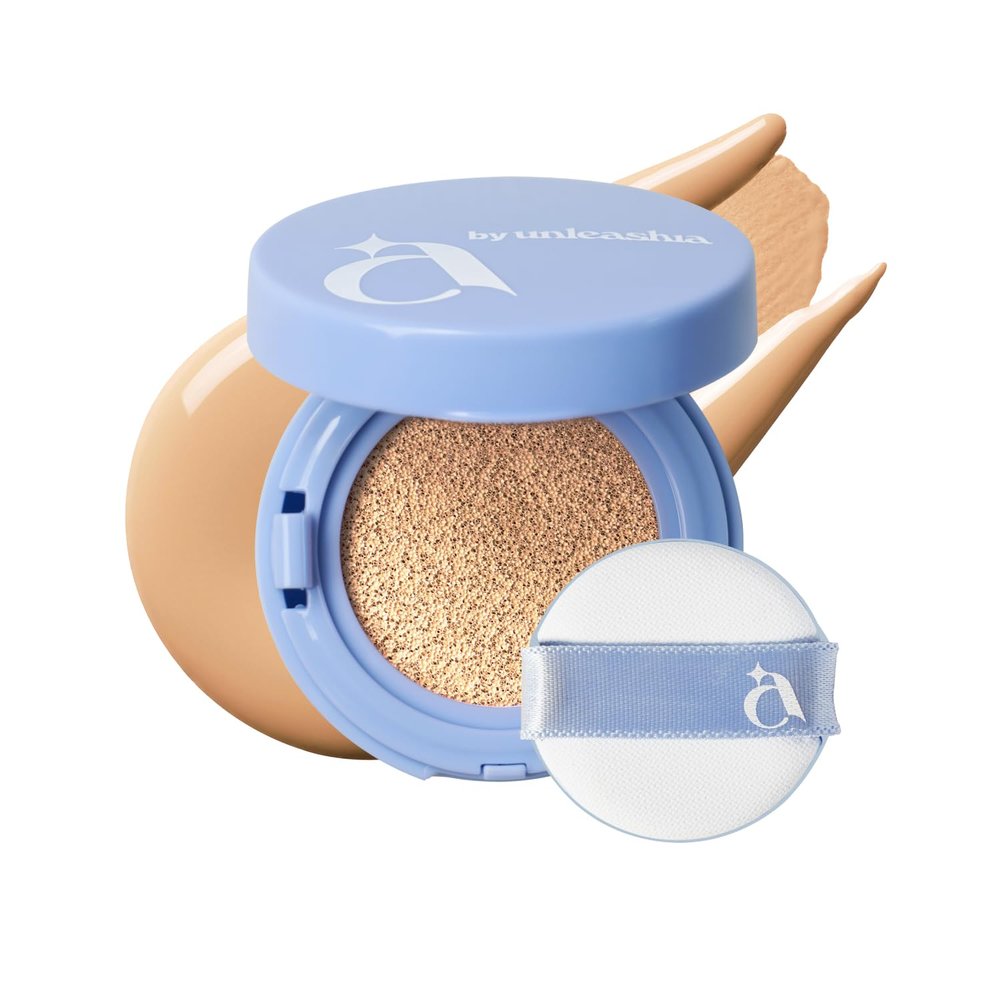 [A by Unleashia] Hey Dew Blue Cushion | 26 Shades, Compact Size, Triple Functional (Toning, Anti-Wrinkle, UV Protection), Buildable Coverage & Radiant, Dewy Finish (23N Witty)