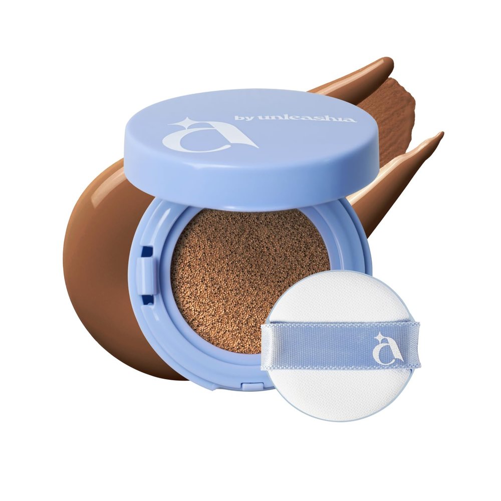 [A by Unleashia] Hey Dew Blue Cushion | 26 Shades, Compact Size, Triple Functional (Toning, Anti-Wrinkle, UV Protection), Buildable Coverage & Radiant, Dewy Finish (41N Rooted)