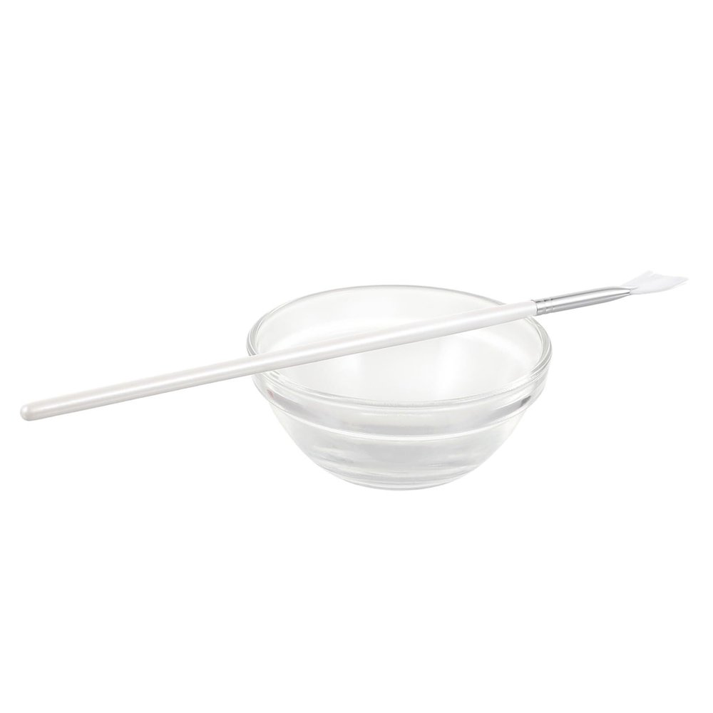 1set Facial Mask Brush Set Gentle Applicator Mixing Bowl for Even Application Portable and Easy to Clean for Home Use and Travel
