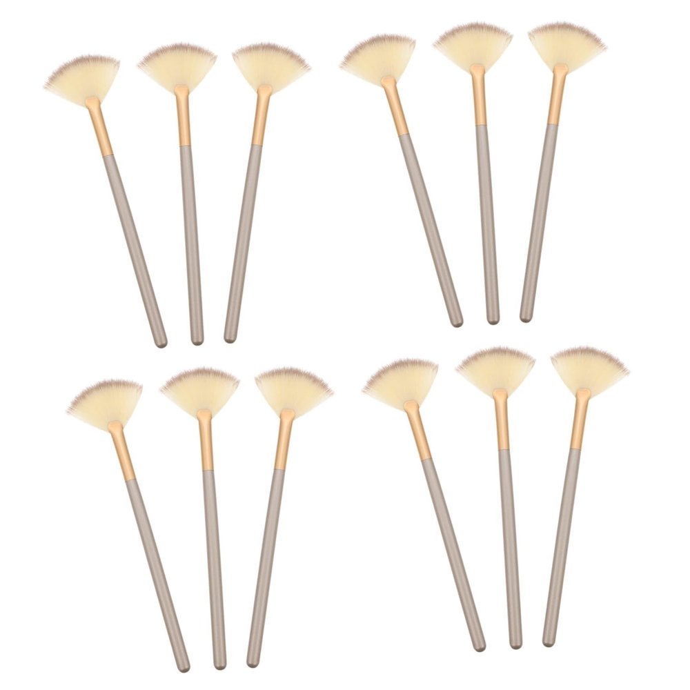 12pcs Facial Mask Brush Fan Shaped Beauty Makeup Brush Face Beauty Tool Reusable Easy to Clean(Multi)