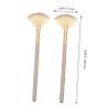 12pcs Facial Mask Brush Fan Shaped Beauty Makeup Brush Face Beauty Tool Reusable Easy to Clean(Multi) view 3