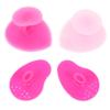 4pcs Facial Cleansing Brush Silicone Face Sponges Gentle Exfoliating Scrub Brush Women Beauty Tool Home Facial Care Random Color view 1