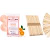 Curacoro Medium Waxing Sticks & Orange Wax Beads - Smooth Full Body Hair Removal & Precision Application for Face, Bikini & Sensitive Areas view 1
