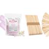 Curacoro Mauve Jasmine Wax Beads & Medium Waxing Sticks - Smooth Full Body Hair Removal & Precision Application for Face, Bikini & Sensitive Areas view 1
