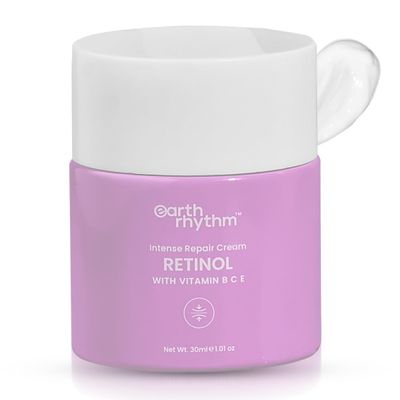 Earth Rhythm Retinol Night Cream for Glowing Skin Anti-Aging Face Cream with Vitamins B, C & E Reduces Fine Lines & Wrinkles For All Skin Types 1.01 fl oz