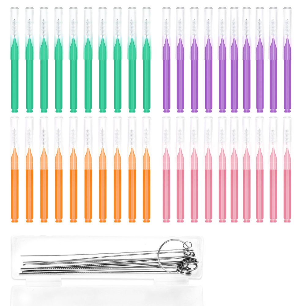 50pcs Shower Head Cleaner Tools, Multipurpose Shower Head Cleaning Brushes Multi-Size Showerhead Cleaner Picks Anti-Clogging for Bathroom Small Hole Nozzle Little Gaps (Orange, Green, Pink, Purple)