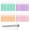 50pcs Shower Head Cleaner Tools, Multipurpose Shower Head Cleaning Brushes Multi-Size Showerhead Cleaner Picks Anti-Clogging for Bathroom Small Hole Nozzle Little Gaps (Orange, Green, Pink, Purple) view 1