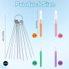 50pcs Shower Head Cleaner Tools, Multipurpose Shower Head Cleaning Brushes Multi-Size Showerhead Cleaner Picks Anti-Clogging for Bathroom Small Hole Nozzle Little Gaps (Orange, Green, Pink, Purple) view 2