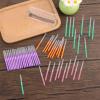 50pcs Shower Head Cleaner Tools, Multipurpose Shower Head Cleaning Brushes Multi-Size Showerhead Cleaner Picks Anti-Clogging for Bathroom Small Hole Nozzle Little Gaps (Orange, Green, Pink, Purple) view 3