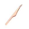 MENGKK Tweezers Stainless Steel Eyebrow Curlers Eyelashes Double Eyelid Stickers Makeup Eyebrows Oblique Mouth Tweezers Eyebrow Pliers Tool(Pink) view 2