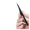 MENGKK Tweezers Stainless Steel Eyebrow Curlers Eyelashes Double Eyelid Stickers Makeup Eyebrows Oblique Mouth Tweezers Eyebrow Pliers Tool(Pink) view 4