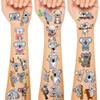200+PCS Koala Theme Tattoos Temporary Stickers Wild Animals/Jungle Animals Birthday Party Favors Supplies Decorations Tattoo view 1