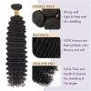 Deep Wave Bundles with Closure 24 26 28+20 Inch 4x4 HD Lace Closure, 13A Human Hair Bundles, Wet and Wavy 100% Brazilian Virgin Deep Curly 3 Bundles Human Hair Quick Weave Bundle for Women view 2