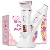 2-in-1 Bikini Trimmer for Women, Gifts for Women, Electric Shaver for Womens, Rechargeable Wet Dry Lady Hair Remover,IPX7 Waterproof, Razor for Legs view 1