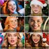 12 Pairs Christmas Face Makeup Patches, Xmas Tree Santa Claus Eyeliner Stickers Decals Snowman Small bell Temporary Tattoo for Women Girls Fake Tattoos, Christmas Stocking Stuffers Party Supplies view 4