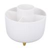 360 Degree Rotate Makeup Brush Holder, 5 Slots Makeup Brush Cup Bathroom Vanity Desktop Organizer with Premium Wheels, Ideal for Makeup Tools, Study Tools, Living Room Storage view 1