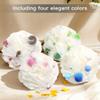 4 Pack Loofah Sponge, 50g Loofah Exfoliating Body Scrubber, Dense Mesh Exfoliating Sponges with Tight Knot Design, Gentle and Durable Bath Poufs for Rich Foam & Deep Cleansing view 2