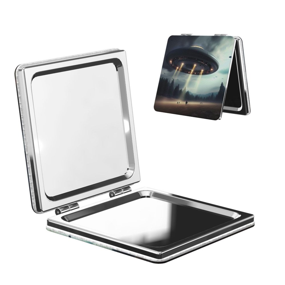 PPTHSNVB Travel Makeup Mirror for Purses Double-Sided 1X/2X Magnifying PU Leather Small Hand Pocket Mirrors Landing Mini Cosmetic Mirror Compact Vanity Mirrors for Women