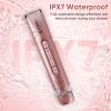 2 in 1 Women Electric Shaver Dual Head Bikini Trimmer for Women IPX7 Waterproof Wet & Dry Use Body Hair Trimmer and Facial Hair Remover for Bikini Underarm Leg Arm Body FaceRose Gold view 4