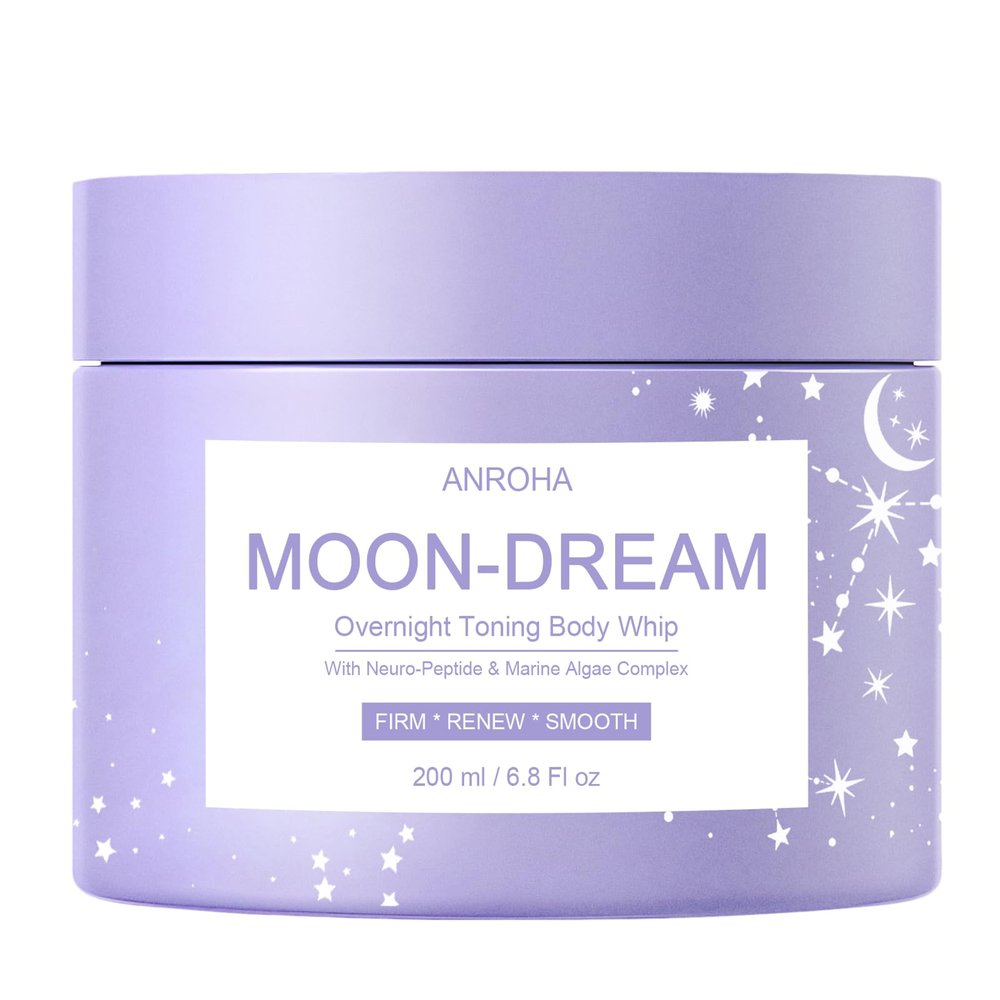 Anroha Moon Dream Overnight Toning Whip - Get Body Firming Cream for Women - Age Defying Lift and Frim Cream Helps Target the Appearance of Loose Skin On the Body 6.8 Fl oz