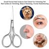 2 Pcs Mini Scissors for Eyebrows Makeup Scissors Stainless Steel Professional Precision Trimmer for Beauty Nose Ear Beard Mustache with Textured Anti-Slip Handle Grooming Tool for Women Men view 3