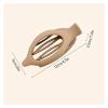 4/6 Pack Flat Claw Clips for Women, Small Non-Slip Hair Clips Pure Color Gentle Hold  Invisible Hair Grips for Thin/Thick Hair, Updos, Ponytails & Bobby Pins Alternative(Brass) view 2