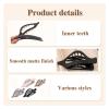 4/6 Pack Flat Claw Clips for Women, Small Non-Slip Hair Clips Pure Color Gentle Hold  Invisible Hair Grips for Thin/Thick Hair, Updos, Ponytails & Bobby Pins Alternative(Brass) view 3