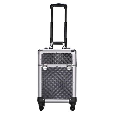 SDVantage Toolbox for Home Aluminum Alloy Toolbox Multifunction Rolling Cosmetic Case Train Case Makup Trollry Beauty Toolbox Multi-Layer Trays Large Travel Cosmetic Box Tool Case