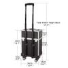 SDVantage Toolbox for Home Aluminum Alloy Toolbox Multifunction Rolling Cosmetic Case Train Case Makup Trollry Beauty Toolbox Multi-Layer Trays Large Travel Cosmetic Box Tool Case view 3