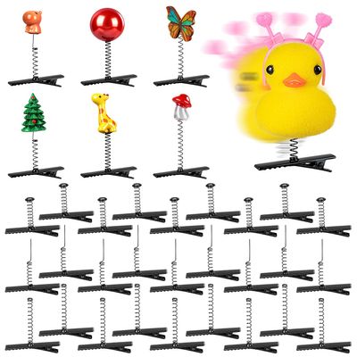 120Pcs Sprouts Rave, Duck Billed Hair Clips, Festival Alligator Sprout Hairpin Accessories for Party Supplies