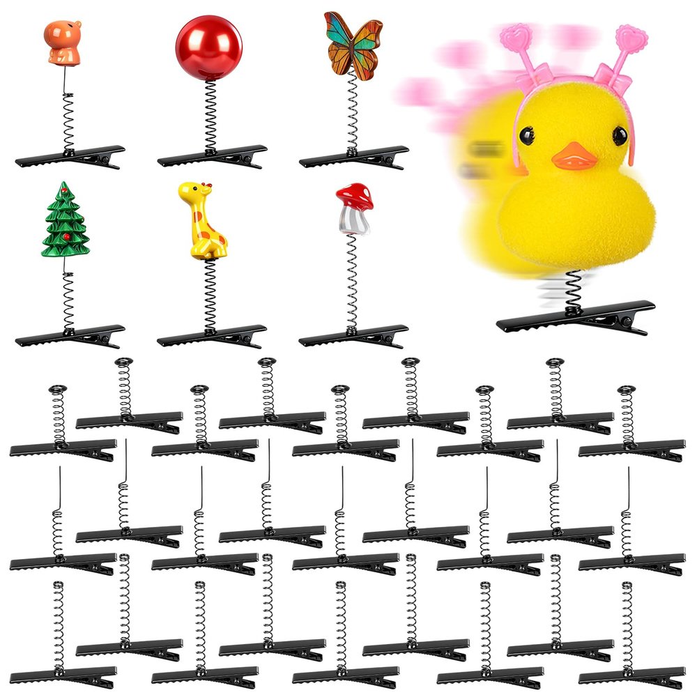 120Pcs Sprouts Rave, Duck Billed Hair Clips, Festival Alligator Sprout Hairpin Accessories for Party Supplies