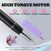 Electric Nail Drill Machine 35000RPM Professional Portable Nail File Cordless Rechargeable Nail Efile for Acrylic Gel Nails Manicure Pedicure Polishing Shape Tools for Salon (Black) view 2