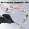 Electric Nail Drill Machine 35000RPM Professional Portable Nail File Cordless Rechargeable Nail Efile for Acrylic Gel Nails Manicure Pedicure Polishing Shape Tools for Salon (Black) view 4