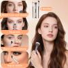 3PCS Nose Contour Brushes, 2-In-1 U-Shaped Brush & Precision Fluffy Contouring Brushes for Nose Sculpting Defining Highlighting Powder Contour Makeup Beginners(Black) view 3