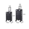Beauty Makeup Barber Box Wheel Black Aluminum Box Light and Barber Box Trolley Cosmetics Tool Box (Color : Svart, Size : 35 * 25 * 63Cm) (Svart 35 * 25 * 63Cm),Svart35*25 * 63Cm view 2