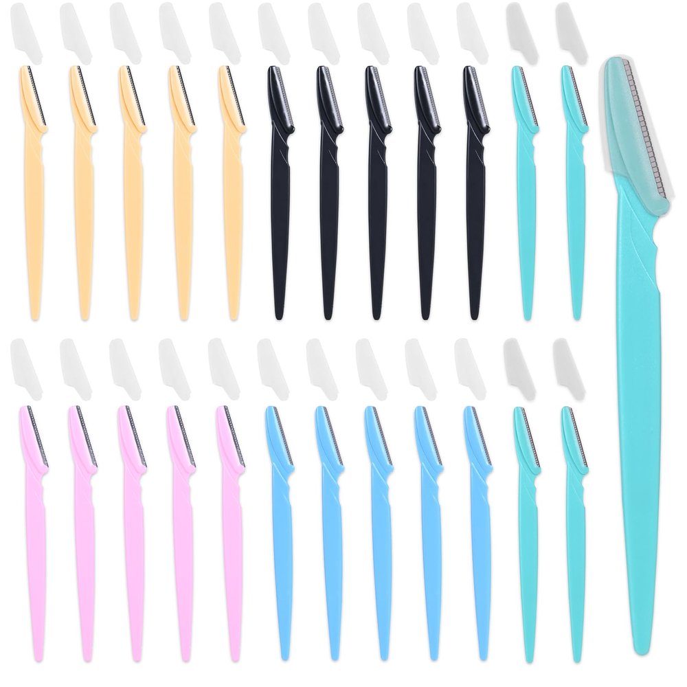 KXICYUR 15-Piece Value Pack Men's and Women's Beauty Tool Set: Men's Disposable Razors + Women's Disposable Eyebrow Razors, Non-Slip Grip + Travel-Friendly