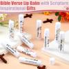 50 Pack Christmas Christian Gifts Bulk for Women Men Religious Lip Balms Bulk Church Party Favors Christmas Party Gifts Stocking Stuffers Bible Verse Study Supplies for Employee Staff Coworkers view 2