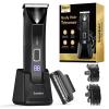 Sweker Body Hair Trimmer for Men, Manscape Ball Trimmer, 2-in-1 Body Pubic Hair Groomer and Groin Hair Shaver -Dual-Head Electric Razor for Men view 1