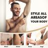 Sweker Body Hair Trimmer for Men, Manscape Ball Trimmer, 2-in-1 Body Pubic Hair Groomer and Groin Hair Shaver -Dual-Head Electric Razor for Men view 2