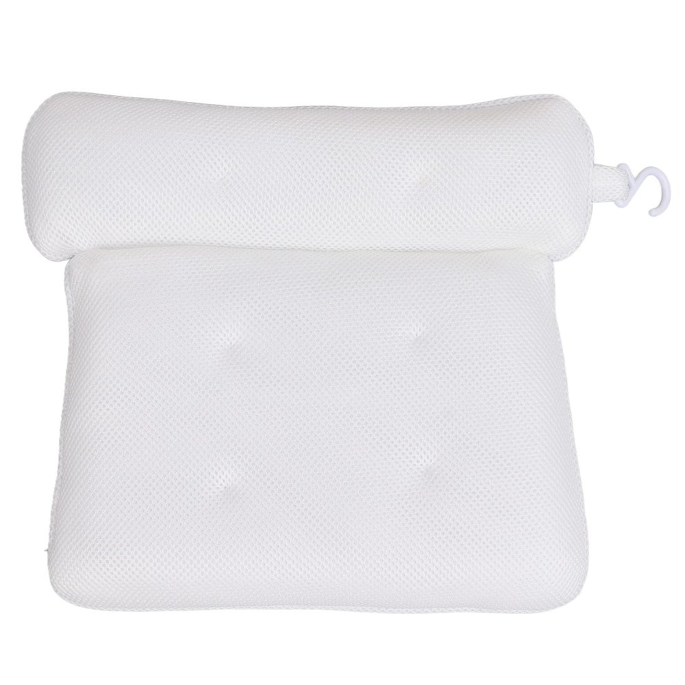 Bath Pillow SPA Pillow Ergonomic Bath Pillow 3D Breathable Mesh Non Slip Bathtub Pillow with 6 Suction Cups for Neck Shoulder Back Head Support Home Spa Beauty Salon