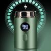 Electric Hair Trimmer - Small Beard Shaver, Digital Display | Portable Facial Groomer, Rechargeable Mini Shaving Tool with LED Power for Dad, Boyfriend, Teenager Face Care, 1.77x2.95 inches view 2