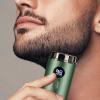 Electric Hair Trimmer - Small Beard Shaver, Digital Display | Portable Facial Groomer, Rechargeable Mini Shaving Tool with LED Power for Dad, Boyfriend, Teenager Face Care, 1.77x2.95 inches view 3