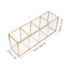 Alipis Makeup Storage Box with Four Glass Compartments Copper Gold Organizer for Vanity Table and Compact Cosmetic Holder for Brushes Perfumes and Accessories view 2