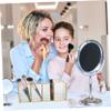 Alipis Makeup Storage Box with Four Glass Compartments Copper Gold Organizer for Vanity Table and Compact Cosmetic Holder for Brushes Perfumes and Accessories view 4