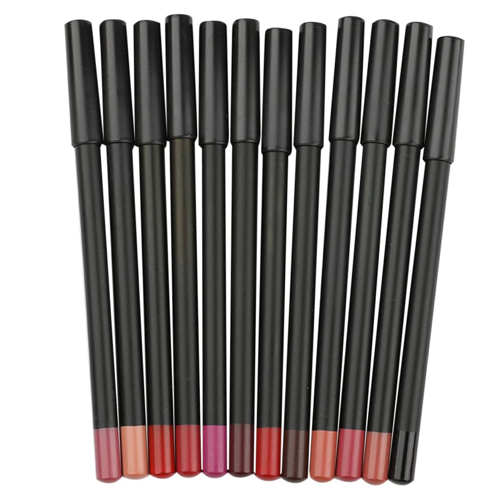 LIFKOME 12pcs Matte Lip Liner Pencils Smooth Longwear Lip Shaping Pens for Women Fade Resistant and Smudge Makeup Gift