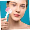 CIYODO Portable Silicone Facial Cleansing Brush Lightweight Skin Care Tool for Women Soft Dual Sided Exfoliating Face Scrubber with Ergonomic Design for Home and Travel Use view 4