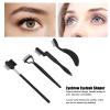 BRRNOO Eyebrow Eyelash Shaper, Stainless Steel Comb Set for Girls Women, Portable Grooming Brush with Plastic Handle, Rounded Comb Teeth, Portable Makeup Tool for Exquisite Eye Makeup view 2