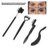BRRNOO Eyebrow Eyelash Shaper, Stainless Steel Comb Set for Girls Women, Portable Grooming Brush with Plastic Handle, Rounded Comb Teeth, Portable Makeup Tool for Exquisite Eye Makeup view 3